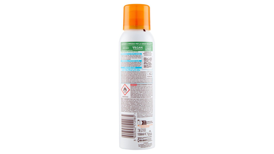 Garnier Ambre Solaire Advanced Sensitive Adulti Mist Ceramide Protect 150 Ml