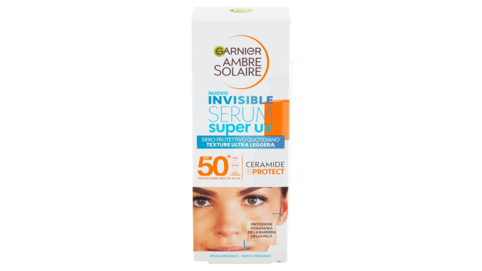 Garnier Ambre Solaire Super Uv Siero Viso, Spf50+ 30 Ml