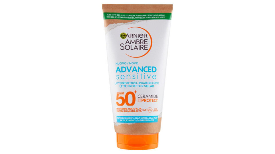 Garnier Ambre Solaire Advanced Sensitive Adulti Latte Ceramide Protect 175 Ml