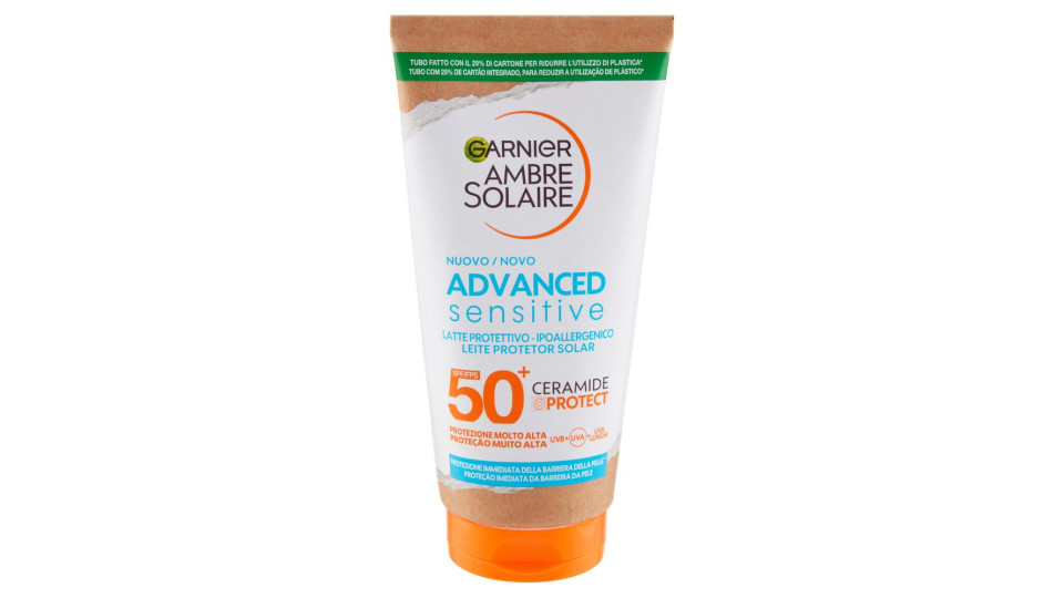 Garnier Ambre Solaire Advanced Sensitive Adulti Latte Ceramide Protect 175 Ml