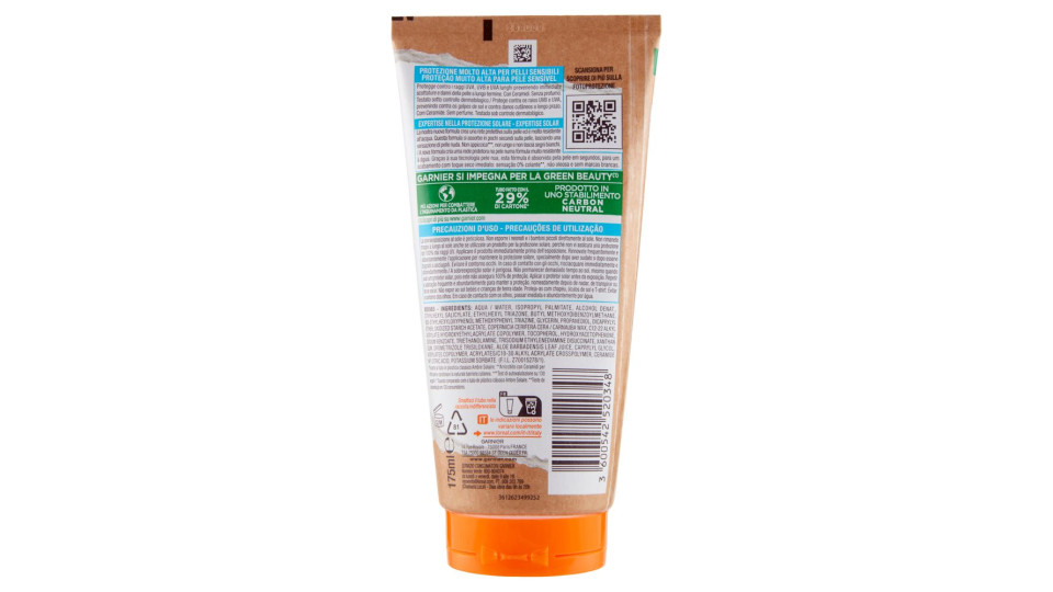 Garnier Ambre Solaire Advanced Sensitive Adulti Latte Ceramide Protect 175 Ml