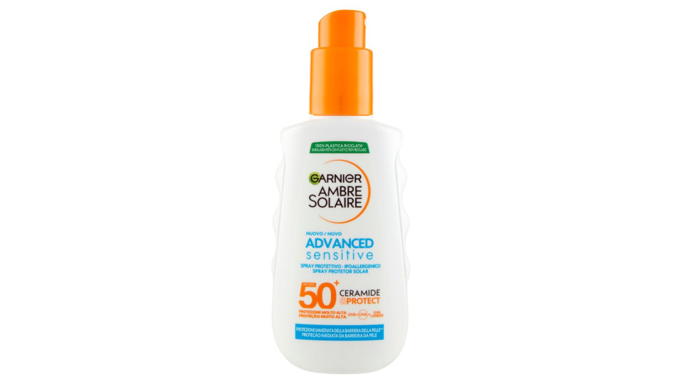 Garnier Ambre Solaire Advanced Sensitive Adulti Spray Ceramide Protect 150 Ml