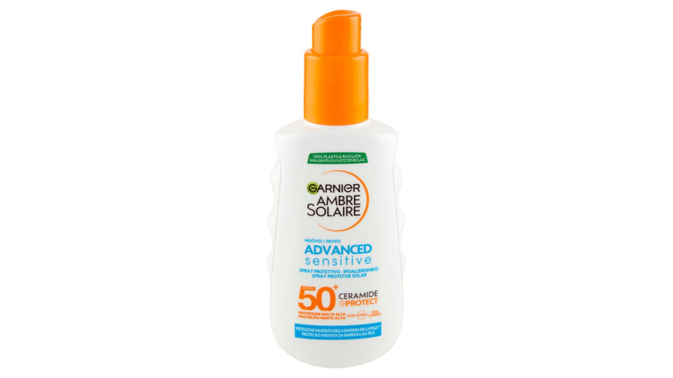 Garnier Ambre Solaire Advanced Sensitive Adulti Spray Ceramide Protect 150 Ml