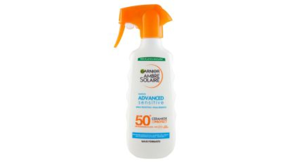 Garnier Ambre Solaire Advanced Sensitive Spray Protettivo Ceramide Protect Spf50+ 270 Ml