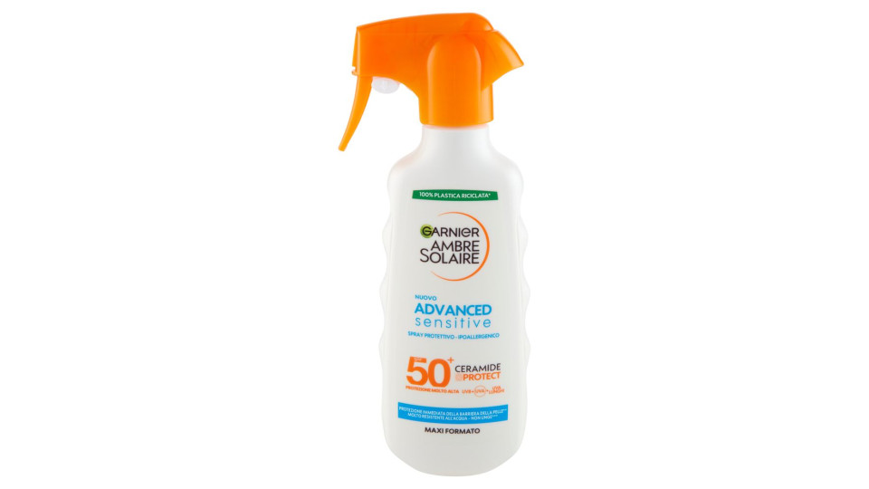Garnier Ambre Solaire Advanced Sensitive Spray Protettivo Ceramide Protect Spf50+ 270 Ml