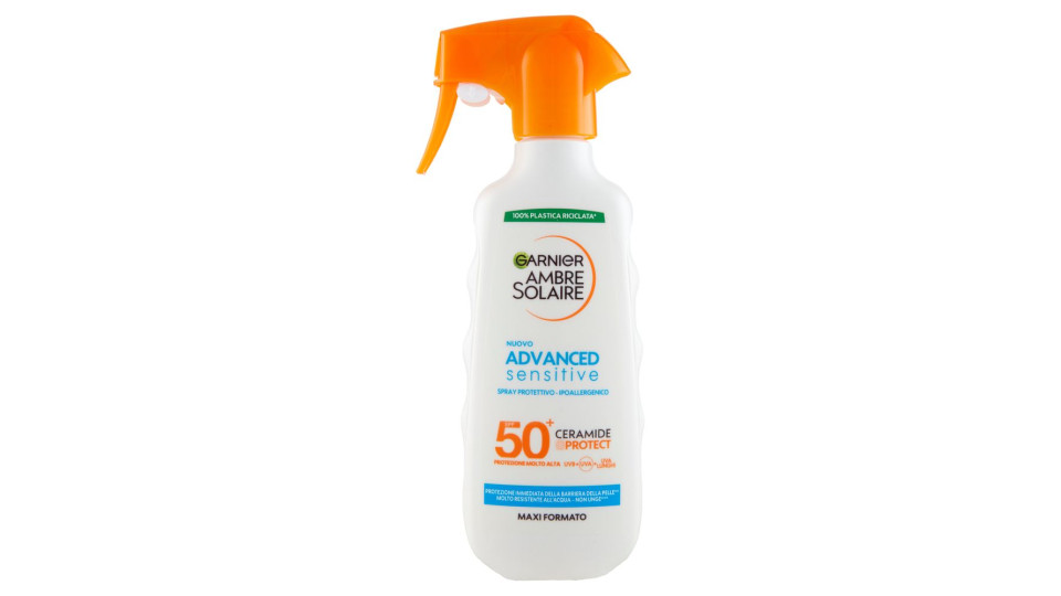 Garnier Ambre Solaire Advanced Sensitive Spray Protettivo Ceramide Protect Spf50+ 270 Ml
