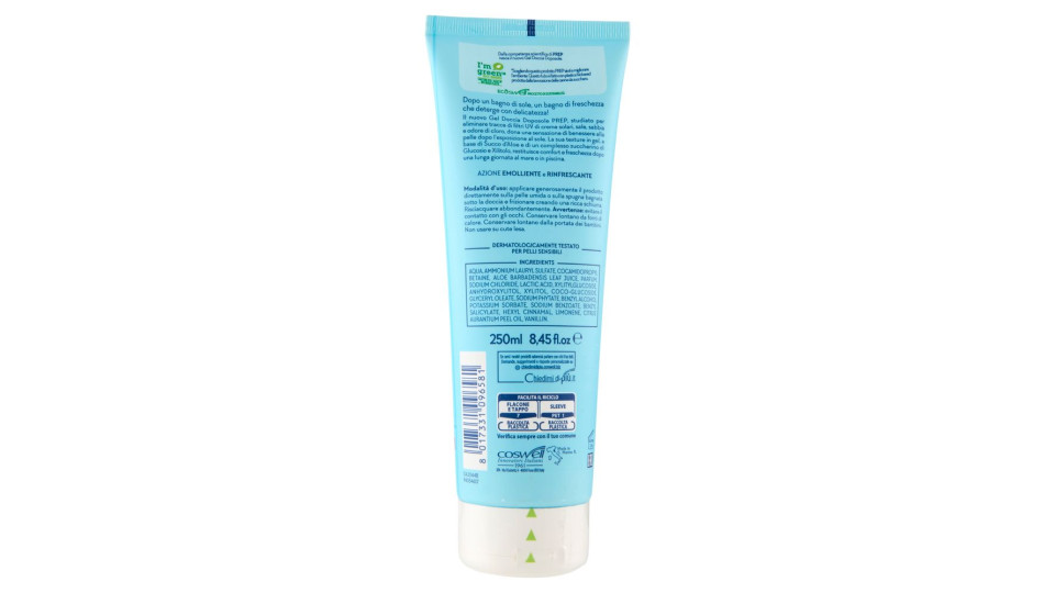 Prep Dermoprotettivo Gel Doccia Doposole Emolliente E Rinfrescante 250 Ml