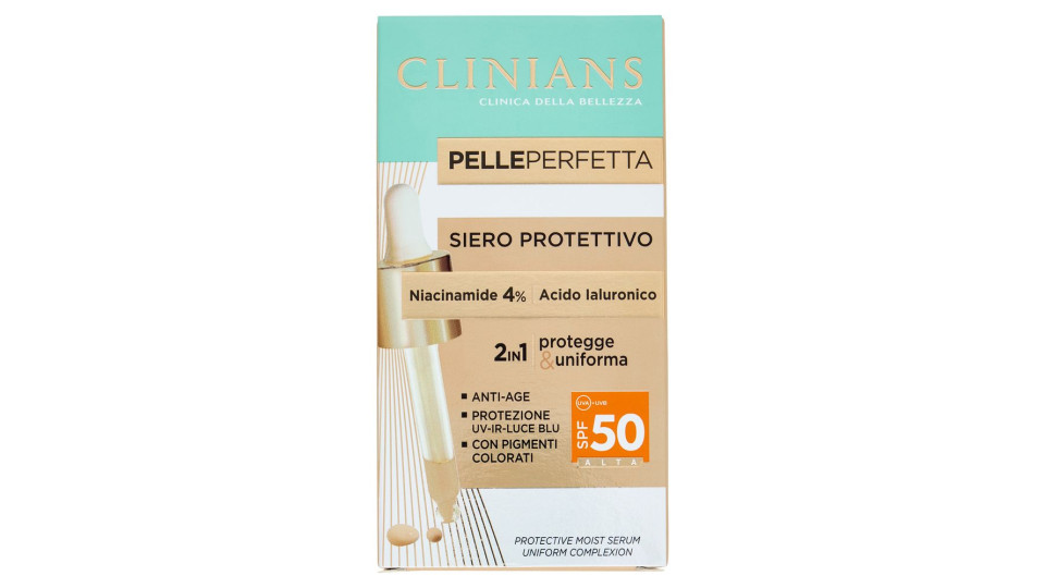 Clinians Pelle Perfetta Siero Protettivo Spf50 Alta 25 Ml