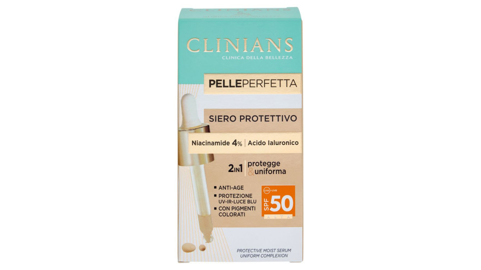 Clinians Pelle Perfetta Siero Protettivo Spf50 Alta 25 Ml
