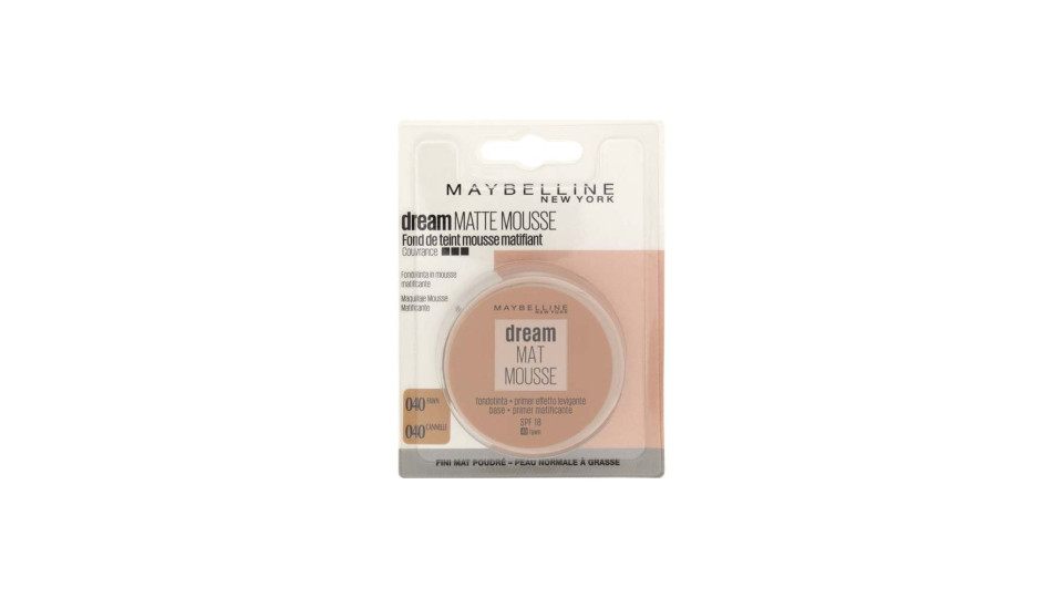 Fondotinta Dream Mat Mousse, Base Opacizzante In Mousse 40 Fawn Maybelline New York