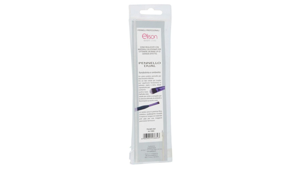 Elison Body Care Professional Make Up Pennello Dual Fondotinta E Ombretto