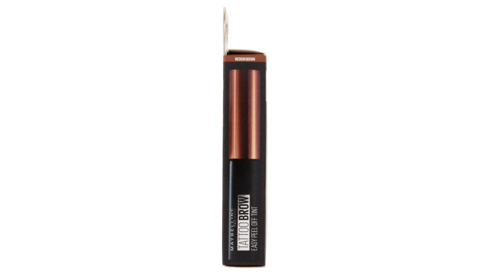Maybelline New York Tinta Per Sopracciglia Peel-off Tattoo Brow, Dura Fino A 3 Giorni, Medium Brown