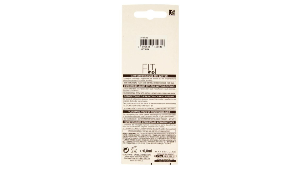 Correttore Maybelline Fitme 20