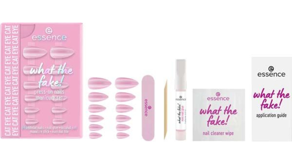 What The Fake! Press-on Set Manicure 01 Essence 28 Pezzi