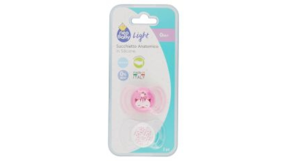 Neo Baby Light Succhietto Anatomico In Silicone Rosa 0m+ 2 Pz