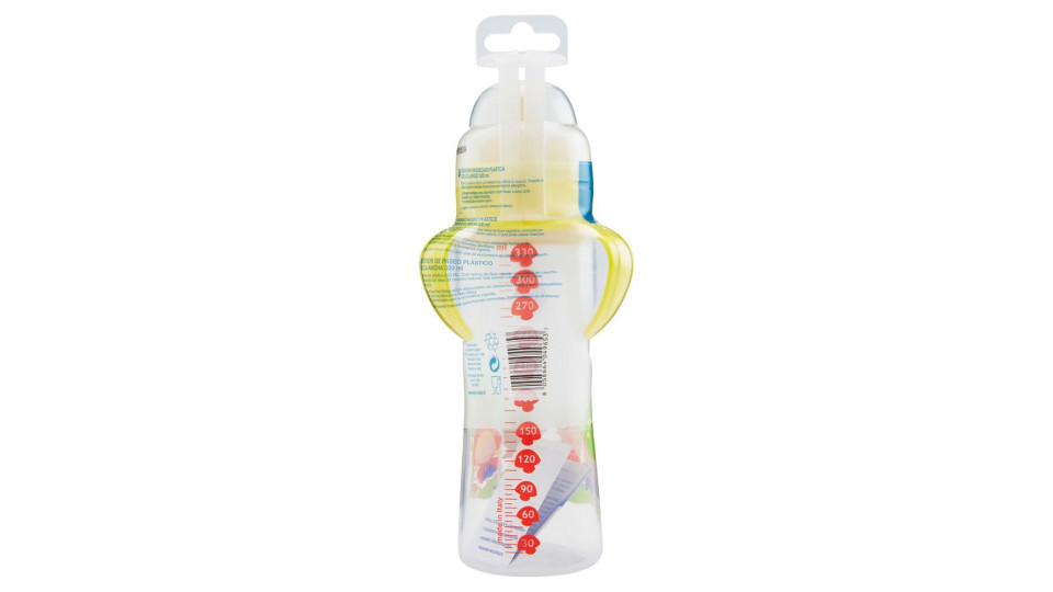 Neo Baby Biberon Passeggio Plastica Collo Largo Caucciù 330ml 4m+
