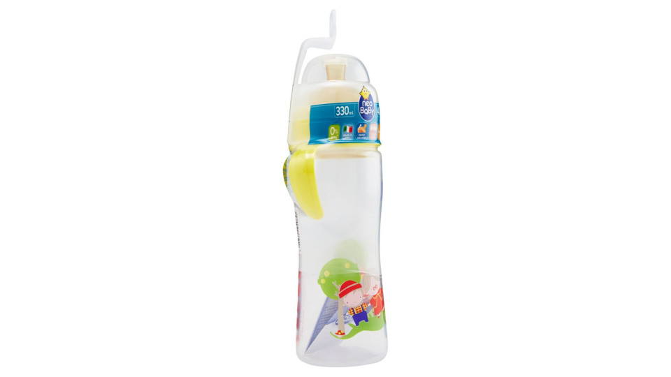 Neo Baby Biberon Passeggio Plastica Collo Largo Caucciù 330ml 4m+