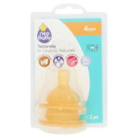 Neo Baby Tettarella In Caucciù Naturale Flusso Pappa 4m+ 2 Pz