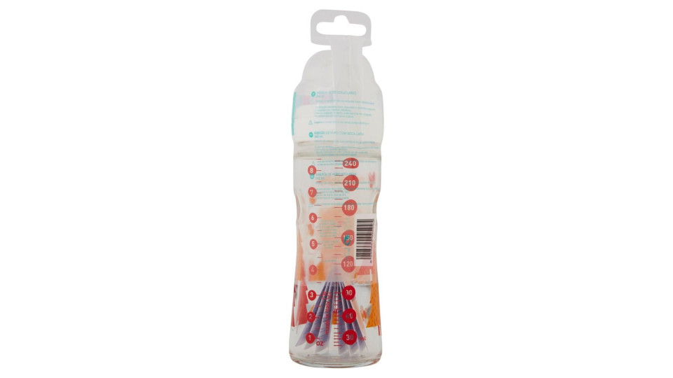 Neo Baby Biberon Vetro Collo Largo 240ml 2m+