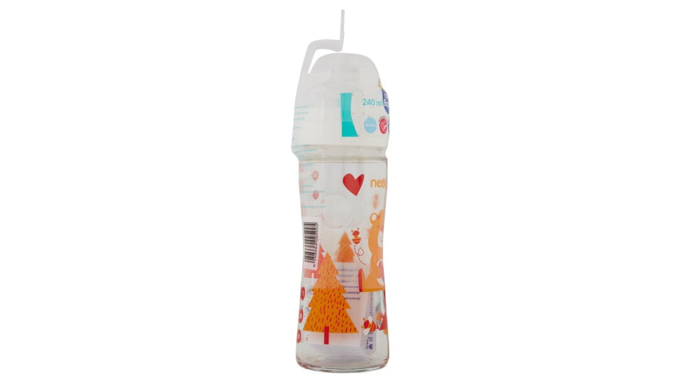 Neo Baby Biberon Vetro Collo Largo 240ml 2m+