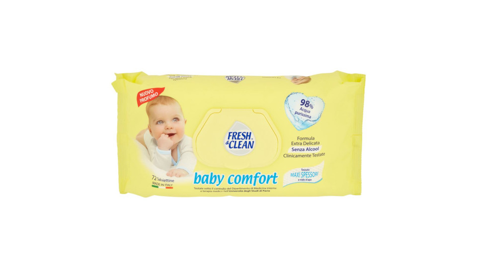 Fresh & Clean Baby Comfort Salviettine 72 Pz