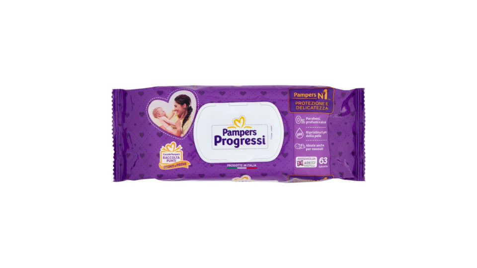 Pampers Progressi Salviette 63 Pz