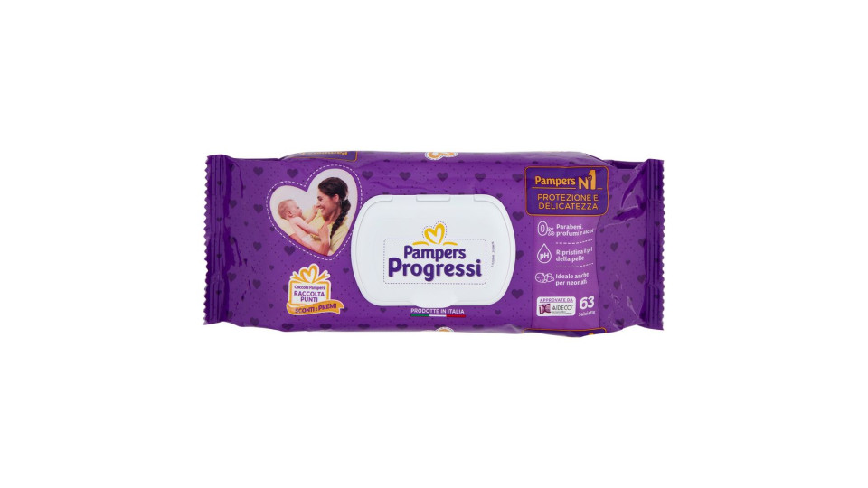 Pampers Progressi Salviette 63 Pz