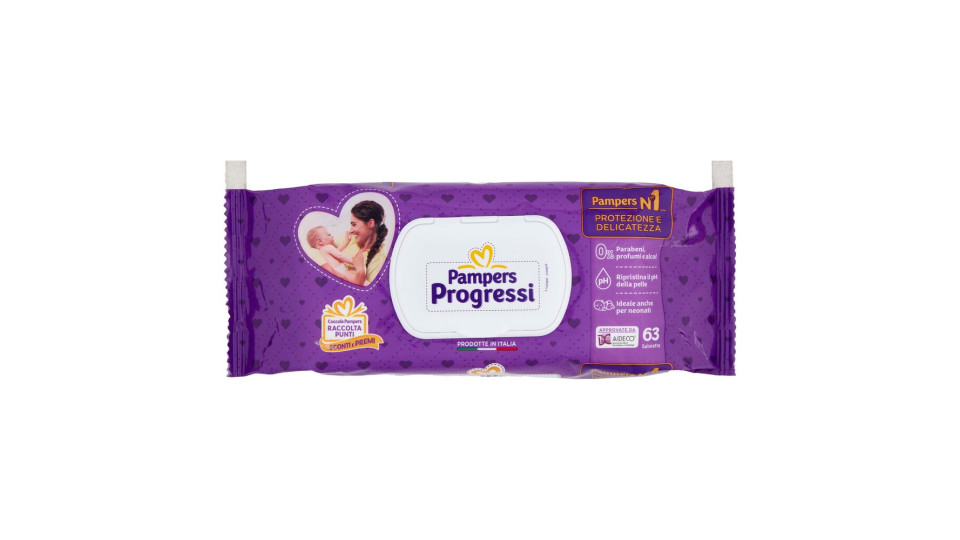 Pampers Progressi Salviette 63 Pz