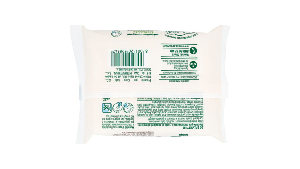 Salviettine Detergenti Delicate Green 20 Pz