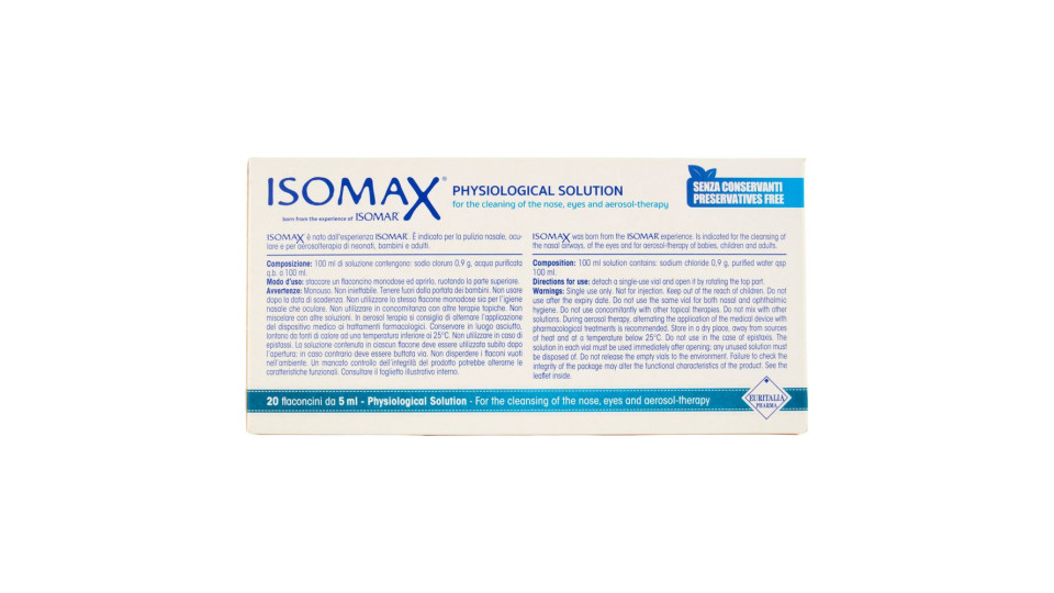 Isomax Sol.fisio 20 Fia.x0,5ml