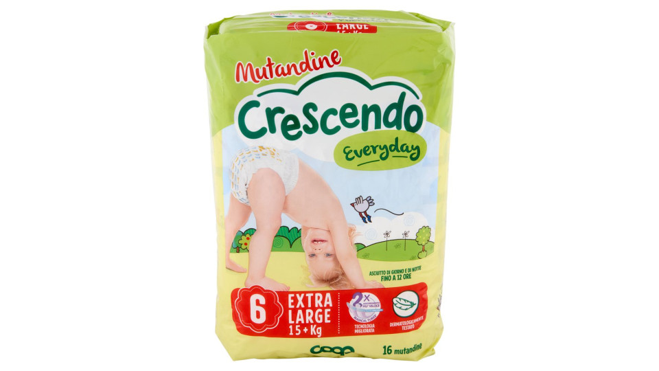 Mutandine 6 Extra Large 15+ Kg Everyday 16 Pz
