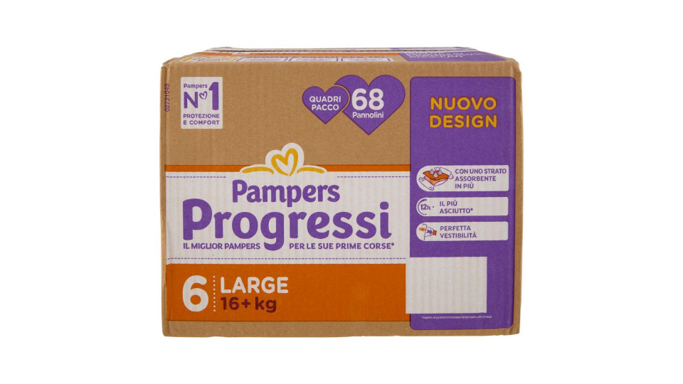Pampers Progressi Large 68 Pz