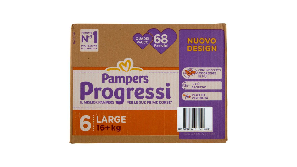 Pampers Progressi Large 68 Pz