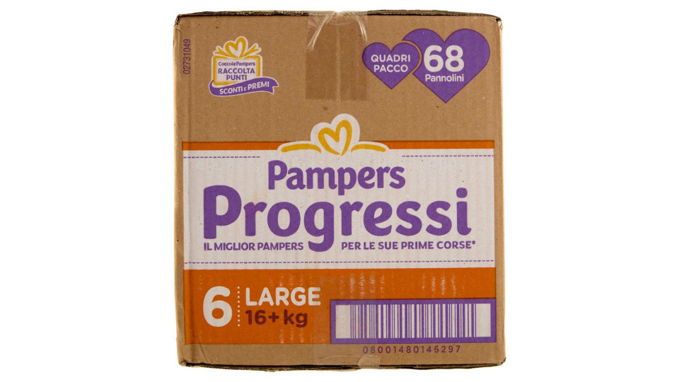 Pampers Progressi Large 68 Pz
