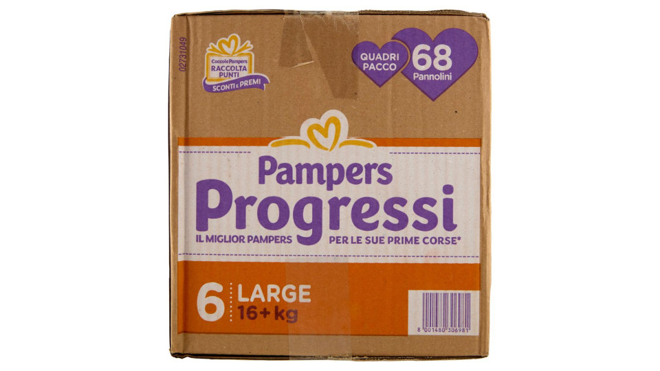 Pampers Progressi Large 68 Pz