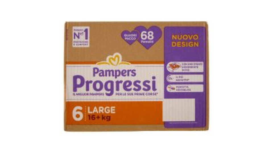 Pampers Progressi Large 68 Pz