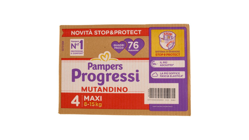Pampers Progressi Mutandino Maxi 76 Pz
