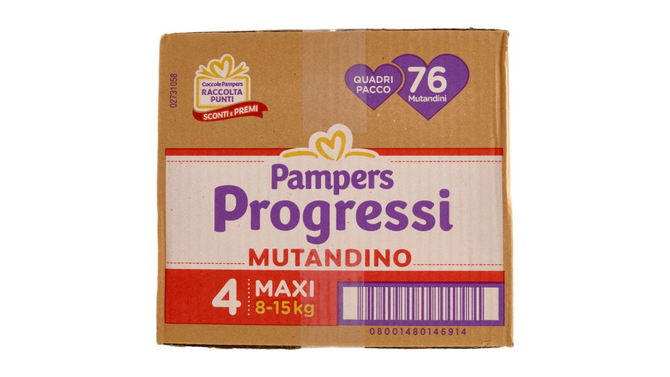 Pampers Progressi Mutandino Maxi 76 Pz