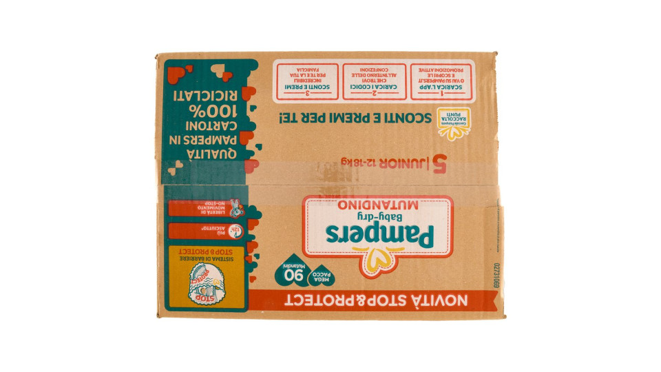 Mut.pampers Babydry Junio.90pz