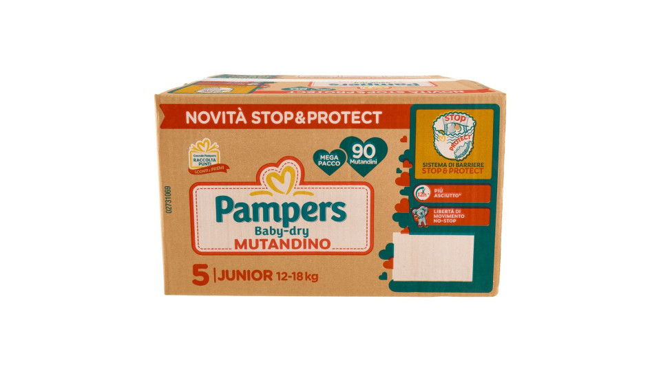 Mut.pampers Babydry Junio.90pz