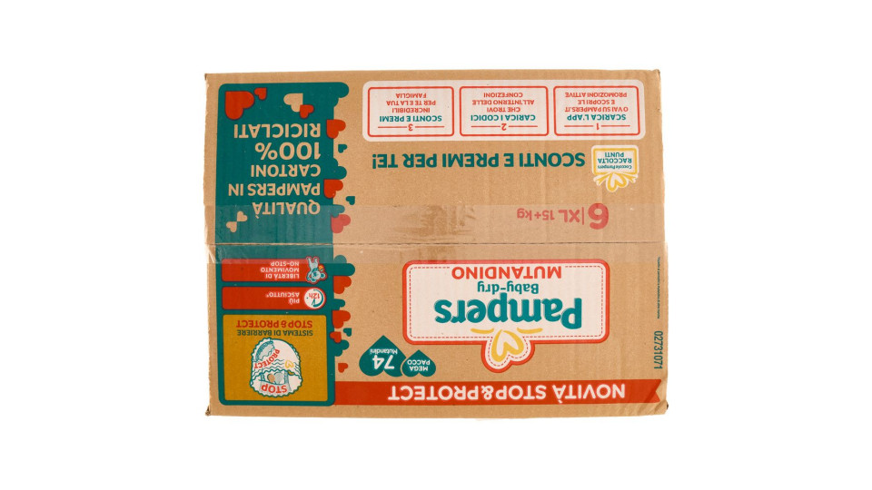 Mut.pampers Babydry Xl 74pz