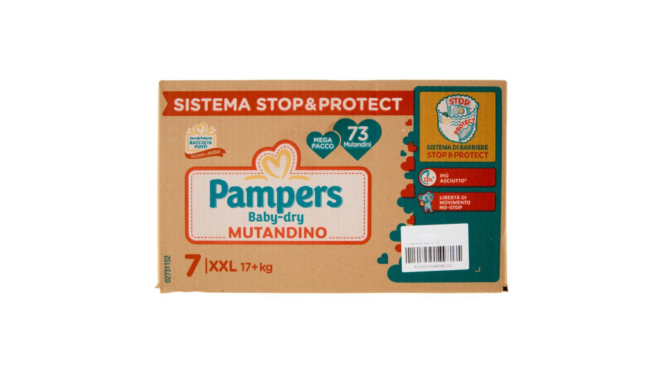 Pampers Baby-dry Mutandino Xxl 73 Pz