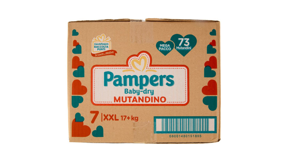 Pampers Baby-dry Mutandino Xxl 73 Pz