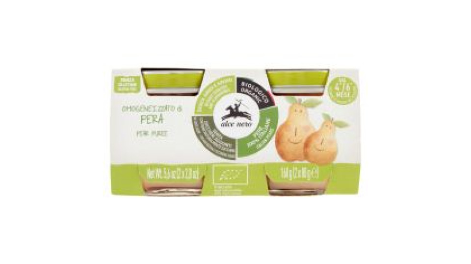 Alce Nero Omogeneizzato Di Pera 2 X 80 G