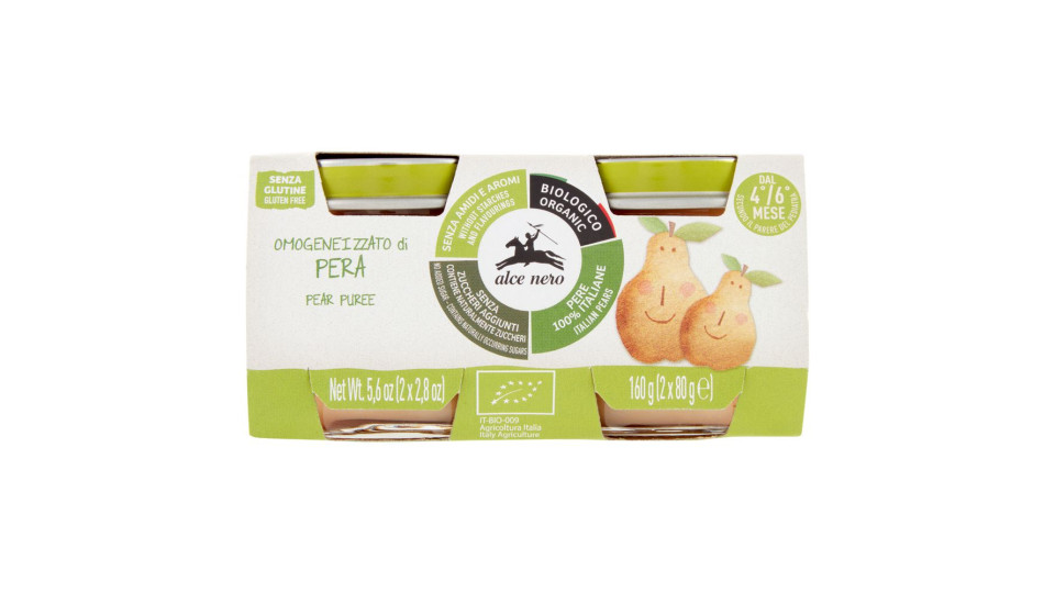 Alce Nero Omogeneizzato Di Pera 2 X 80 G