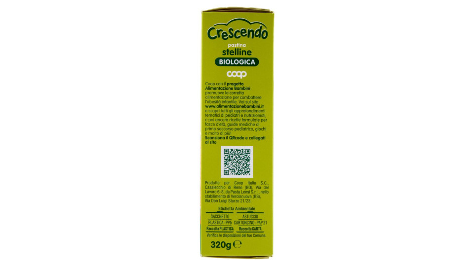 Pastina Stelline Biologica 320 G