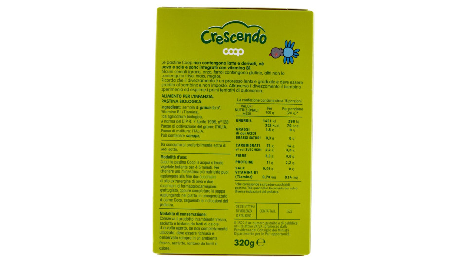 Pastina Gemmine Biologica 320 G
