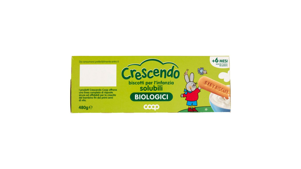 Biscotti Per L'infanzia Solubili Biologici 480 G