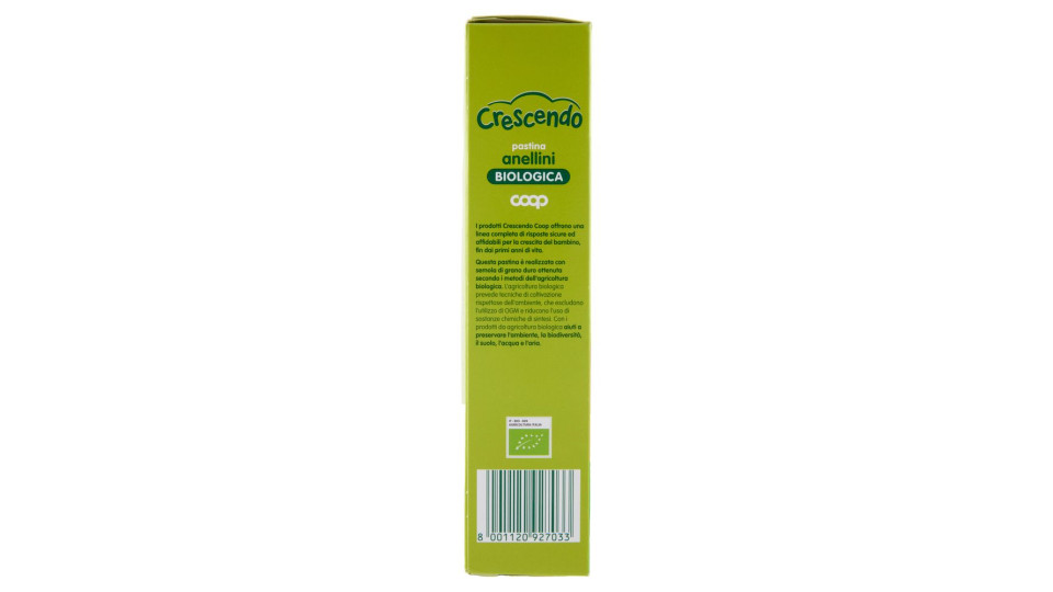 Pastina Anellini Biologica 320 G