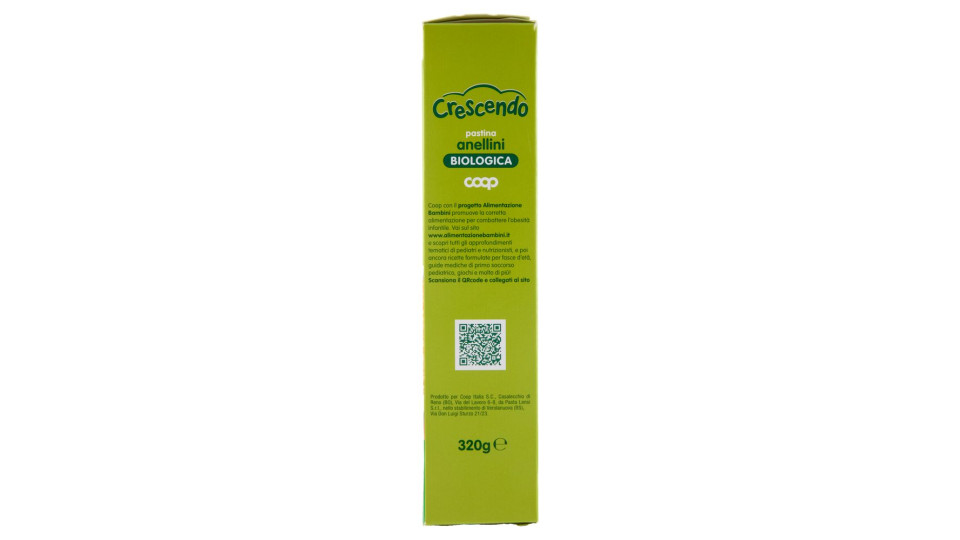 Pastina Anellini Biologica 320 G